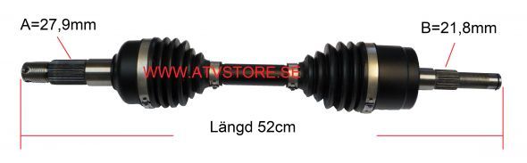 Drivaxel vÄnster 52cm