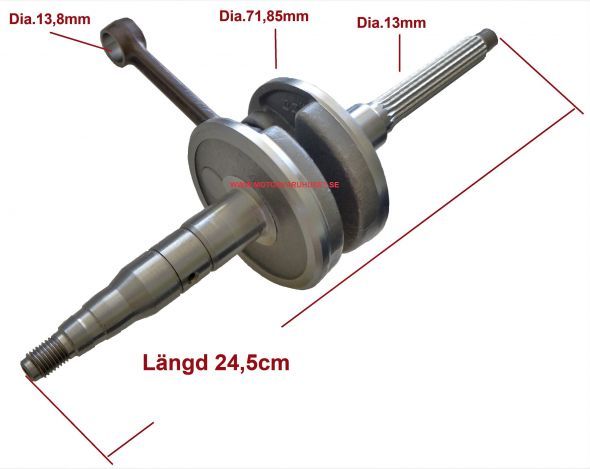 Vevaxel 24,5cm