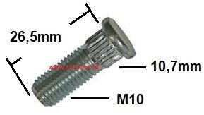 Hjulbult ATV M10