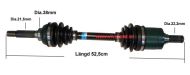 Drivaxel 52,5cm Fram
