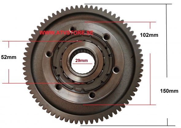 Startkoppling 102mm