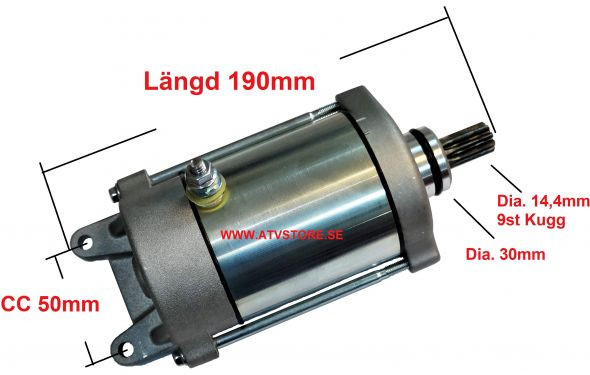 Startmotor 190mm / 9 Kugg