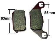Bromsbelägg Bak/Handbroms