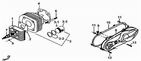 CYLINDER - KOLV - TOPP