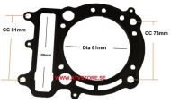 Toppackning 81mm / 400cc