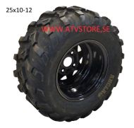 25x10-12" komplett med fälg