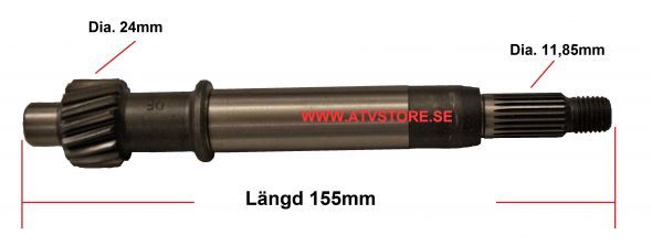 Drivaxel 155mm skoter 50cc