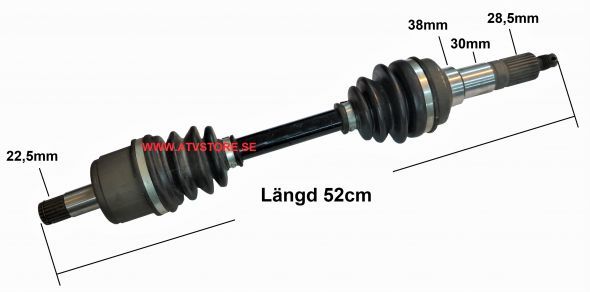 Drivaxel 52cm