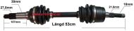 Drivaxel 53cm