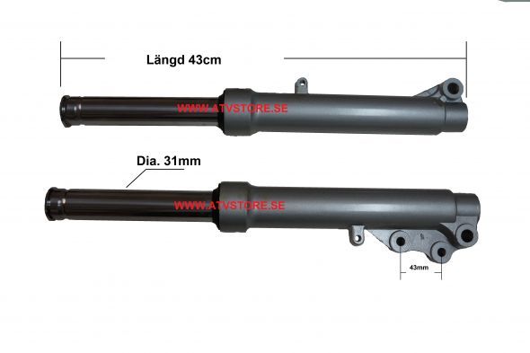 Gaffelben 43cm skotermoped