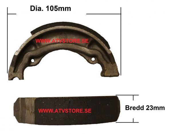 Bromsbackar 105mm