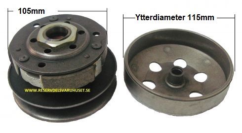 Bakre Variator 105mm