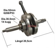 Vevaxel 20,5cm