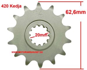 Framdrev 14 kugg - 20mm - 420