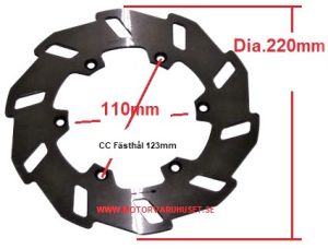 Bromsskiva 110-220-6st FÄsthål