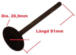 Insugsventil 81 x 26,9mm