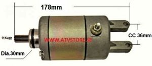 Startmotor CC 36mm / 9 Kugg / 178mm 