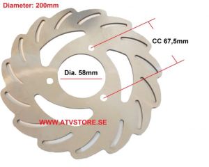 Bromsskiva 58-200-3hål