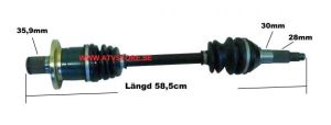 Drivaxel 58,5cm