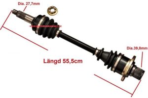 Drivaxel 55,5cm Bak Vänster