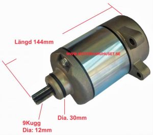 Startmotor CC 44m / 9 Kugg / 144mm 