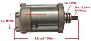 Startmotor 180mm / 9 Kugg