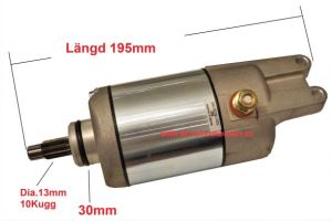Startmotor CC 28mm / 10 Kugg / 195mm 