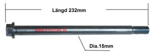 Hjulaxel 232mm x 15mm