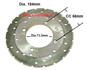 Bromsskiva 73-184-4mm