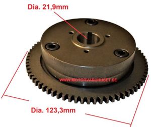 Startkoppling 123,3mm