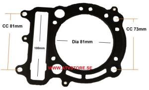 Toppackning 81mm / 400cc