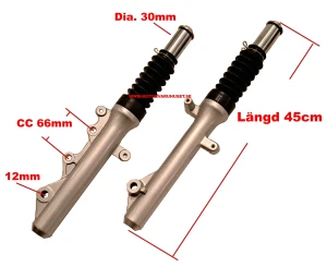 Gaffelben 45cm - 30mm skoter