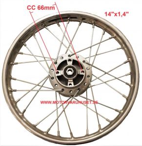 Framfälg 14" x 1,4"