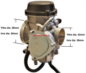 Förgasare 42mm - 58mm