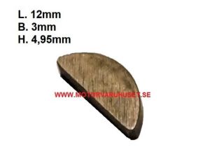 Krysskil 12x3x4,95mm