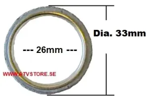 Avgaspackning 33x26x4mm
