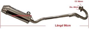 Avgassystem 96cm