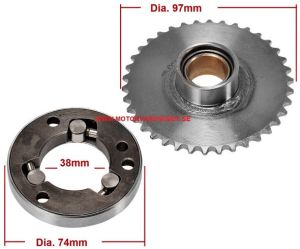 Startkoppling 74mm - Startdrev 97mm