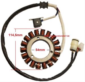 1.Stator 115mm - 7st kablar