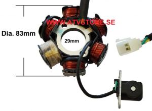 Stator 83mm 5st kablar