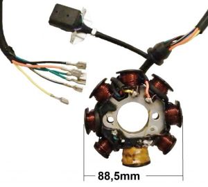 Stator 88,5mm 6st kablar
