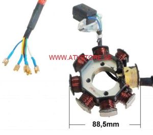 Stator 88,5mm 5st kablar