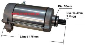 Startmotor 175mm / 9Kugg