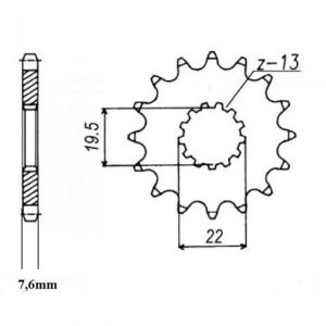 428 Kedja - 22mm Axel