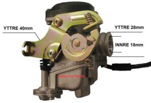 Förgasare 18,5mm Acc-pump